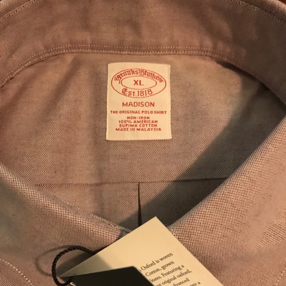Brooks Brothers Oxford dress shirt Fig color - Picture 2 of 2